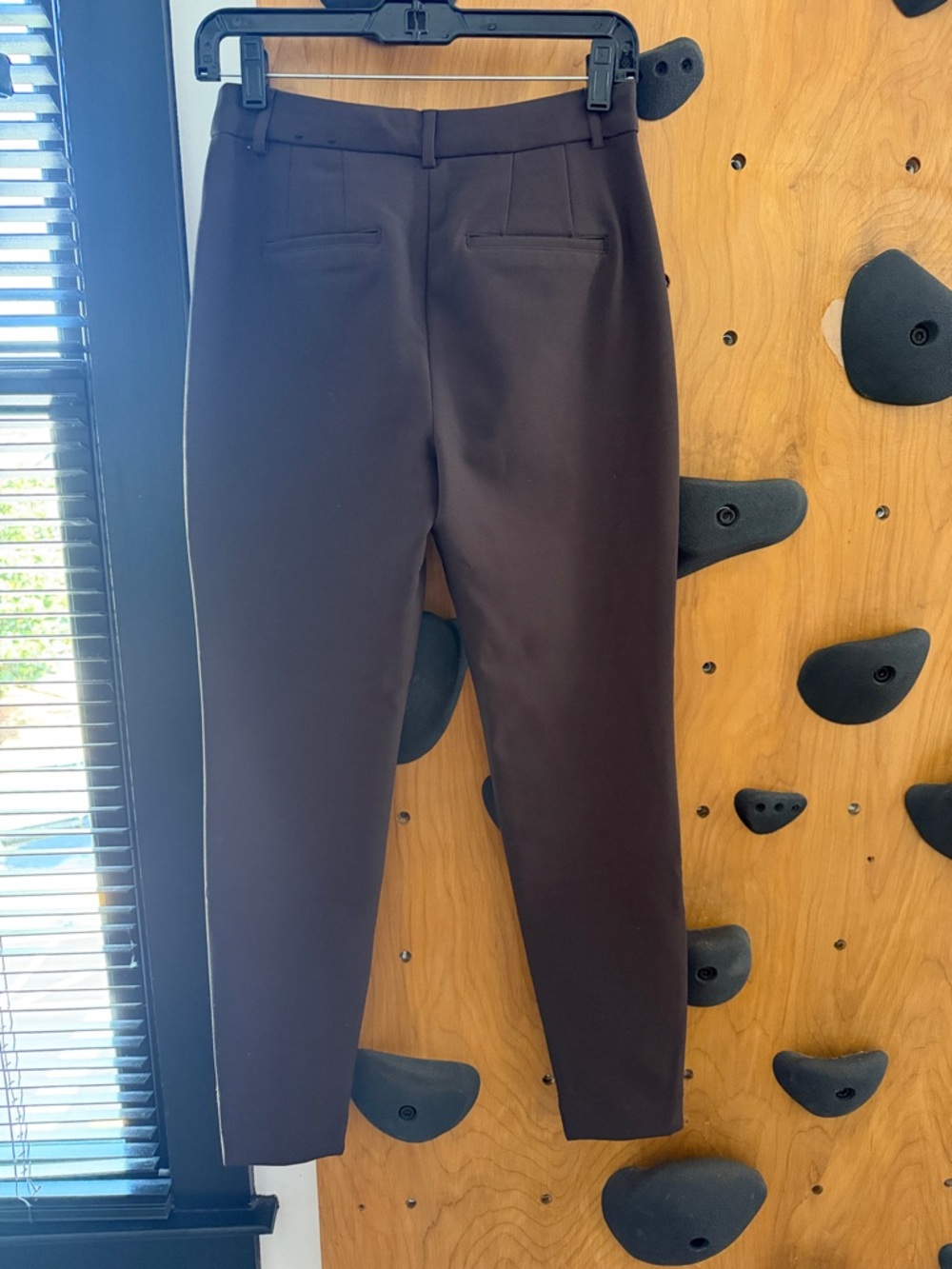 Express Editor Skinny Pant in Chocolate Brown - Picture 3 of 3